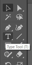 illustrator point type tool