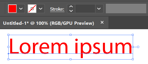 illustrator text color change