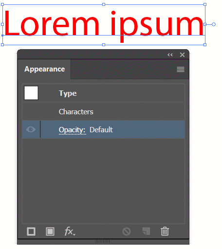 Add new fill using appearance panel